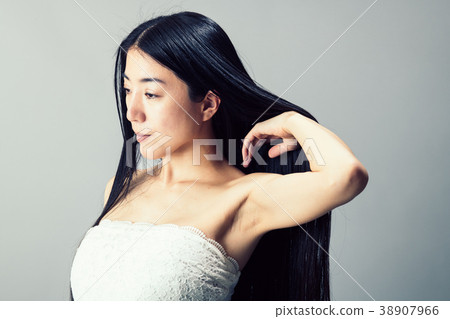 長發直髮美女髮型 長發直髮美女髮型 38907966