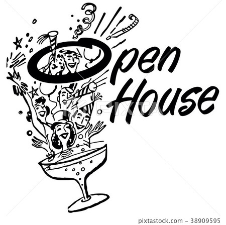 Open House Party Banner - Stock Illustration [38909595] - PIXTA