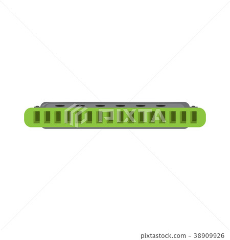 Isolated harmonica icon. Musical instrument 38909926