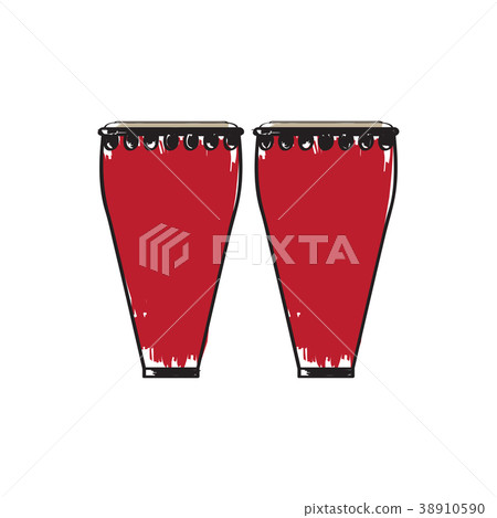 Pair of conga drums. Musical instrument 38910590