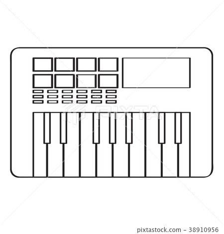 Isolated keyboard icon. Musical instrument Isolated keyboard icon. Musical instrument 38910956