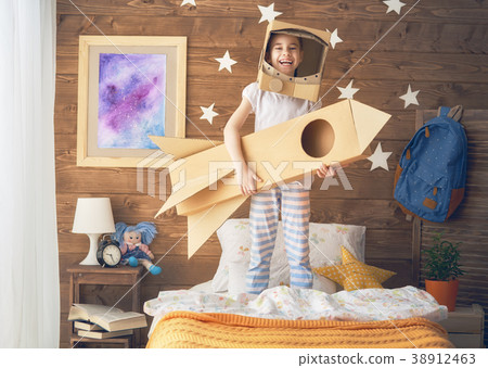 girl in an astronaut costume 38912463