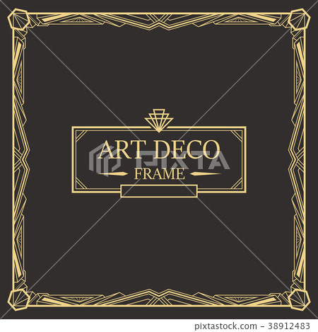 Art deco border and frame 38912483