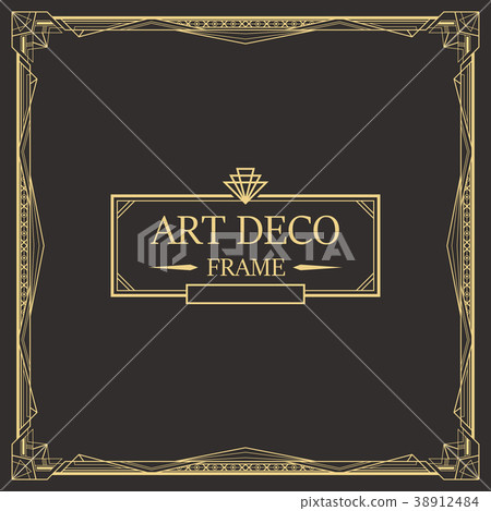 Art deco border and frame. 38912484
