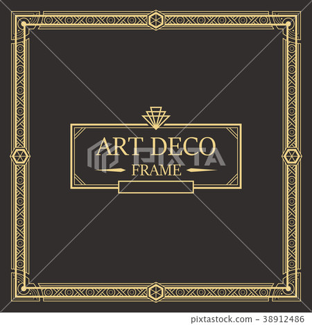 Art deco border and frame. 38912486