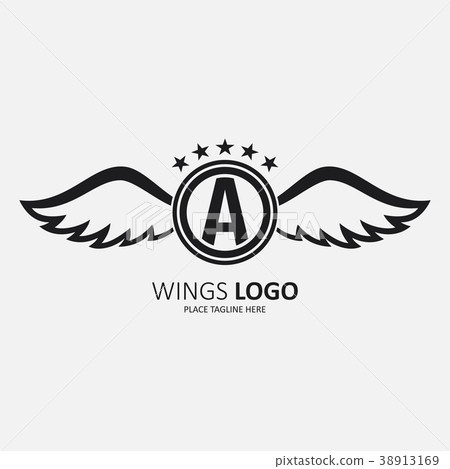 Initial letter A with wings icon design 38913169