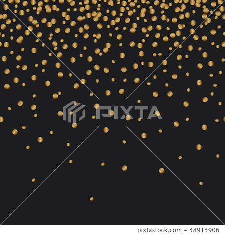 Golden confetti luxury festive on black background 38913906