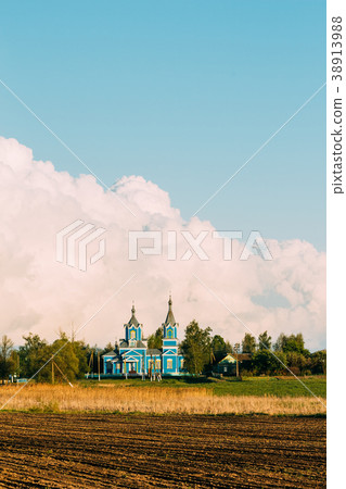 Old Orthodox Church of blue color 38913988