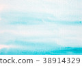 Blue, Art abstract watercolor painting  38914329