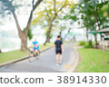 Blur people exercise at park nature bakground 38914330