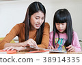 Young asia woman teacher teaching girl 38914335