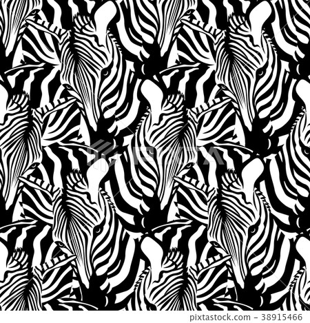 Zebra seamless pattern. Zebra seamless pattern. 38915466