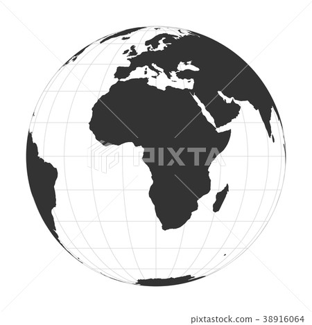 Vector Earth globe focused on Africa continent Vector Earth globe focused on Africa continent 38916064
