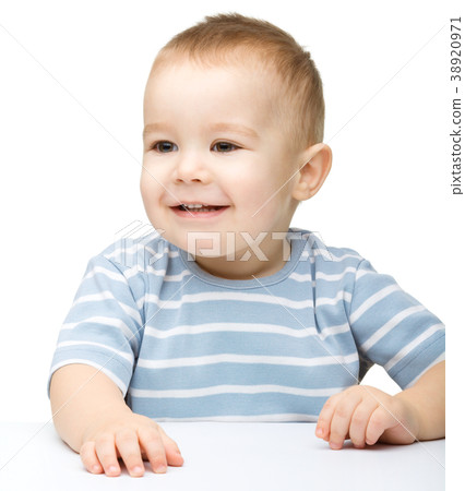 Portrait of a cute and pensive little boy 38920971