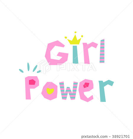 Girl power slogan cute style. 38921701