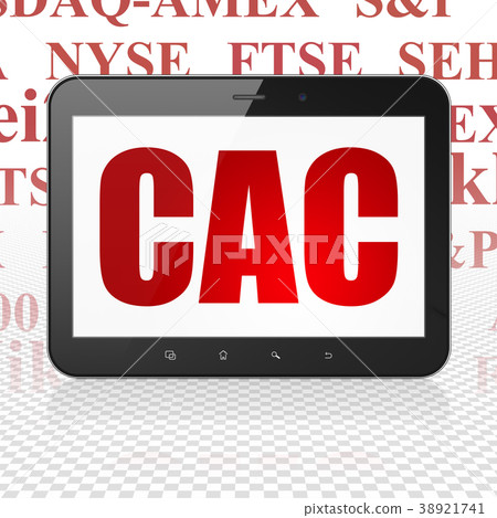 Stock market indexes concept: Tablet Computer with Stock market indexes concept: Tablet Computer with 38921741
