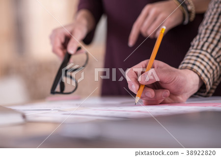 Close up of a yellow pencil Close up of a yellow pencil 38922820