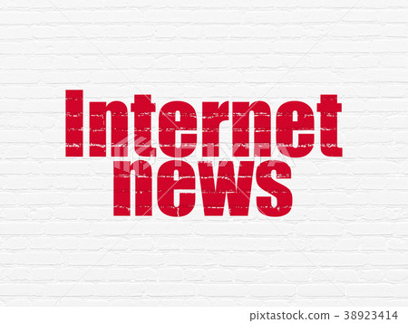 News concept: Internet News on wall background 38923414