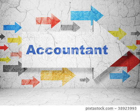 Currency concept: arrow with Accountant on grunge Currency concept: arrow with Accountant on grunge 38923993