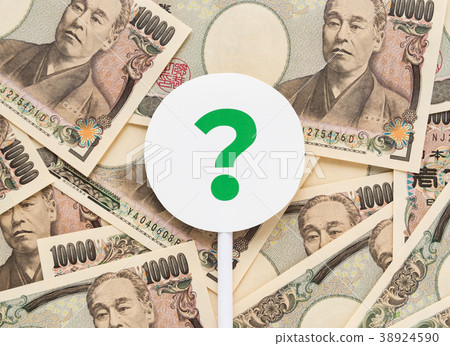 ？問號 問號 10,000 日元鈔票 檢查判決 舊鈔票 錢 現金 鈔票 38924590