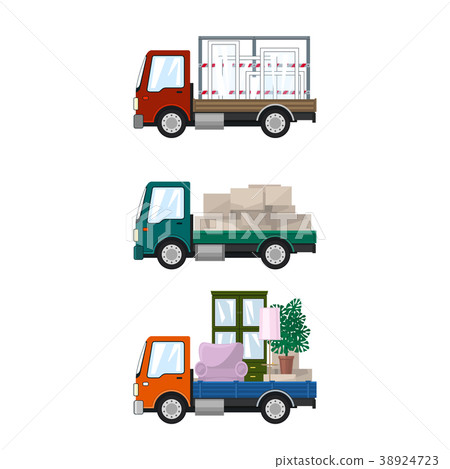 Set of Small Cargo Trucks Set of Small Cargo Trucks 38924723