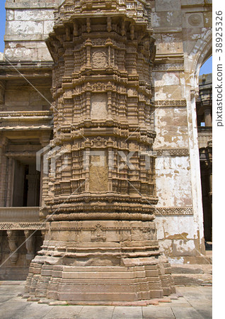 Carved pillar of outer wall of Kevada Masjid 38925326