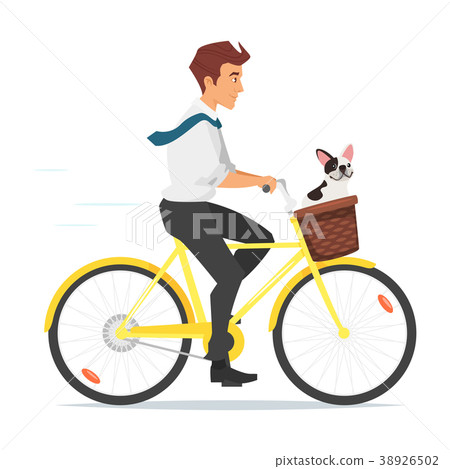 Businessman riding on the bike Businessman riding on the bike 38926502
