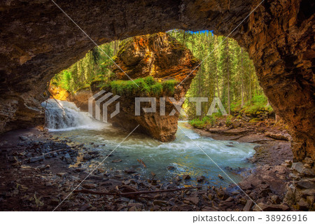 Johnston Creek in Canada photographed from a cave Johnston Creek in Canada photographed from a cave 38926916