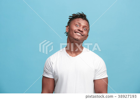 The squint eyed afro-american man with weird The squint eyed afro-american man with weird 38927193