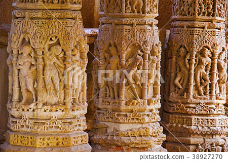 Carving details on outer wall of the Sun Temple Carving details on outer wall of the Sun Temple 38927270