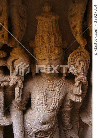 Vishnu Sculpture, Inner wall of Rani ki vav Vishnu Sculpture, Inner wall of Rani ki vav 38927314