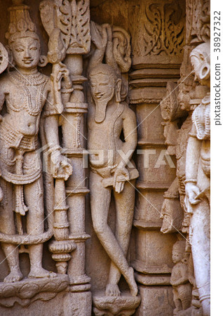 Carved idol on the inner wall of Rani ki vav Carved idol on the inner wall of Rani ki vav 38927322