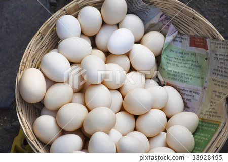 Eggs in cane basket Eggs in cane basket 38928495