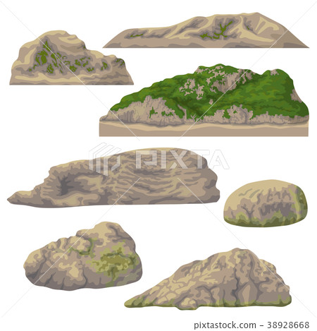 Set of Rocks Isolated on White Set of Rocks Isolated on White 38928668