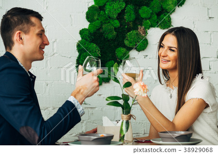 Happy young couple taking selfie with smart phone Happy young couple taking selfie with smart phone 38929068