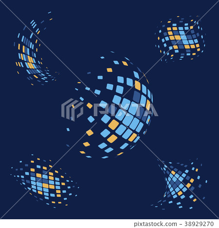 Abstract colored 3d shapes 38929270