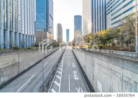 在Kyobashi日本附近的大阪都市風景 38930764