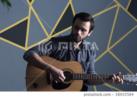 man with guitar man with guitar 38933564