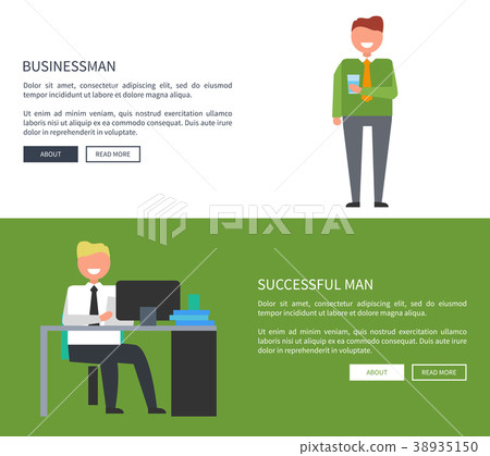 Businessman with Successful Man in Office Design Businessman with Successful Man in Office Design 38935150