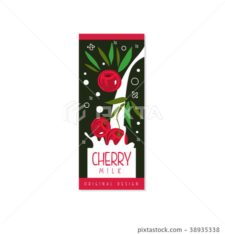 Cherry milk logo original design, label for Cherry milk logo original design, label for 38935338