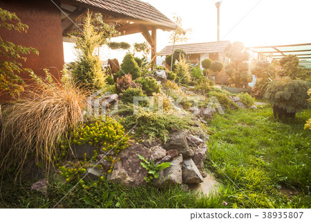 Wheelbarrow and sunlight outdoor 38935807