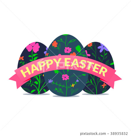 Colorful Happy Easter banner 38935832