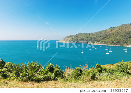 View on Nai Harn bay beach beach on Phuket island View on Nai Harn bay beach beach on Phuket island 38935957
