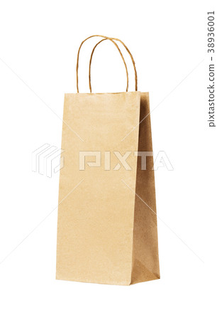 Simple browse recycled paper bag isolated Simple browse recycled paper bag isolated 38936001
