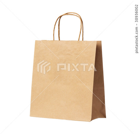 Blank brown recycled paper bag isolated 38936002