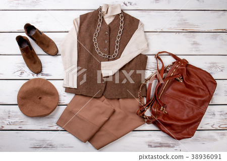 Set of female fashion outfit. Set of female fashion outfit. 38936091