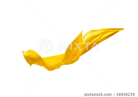 Smooth elegant transparent yellow cloth separated 38936239