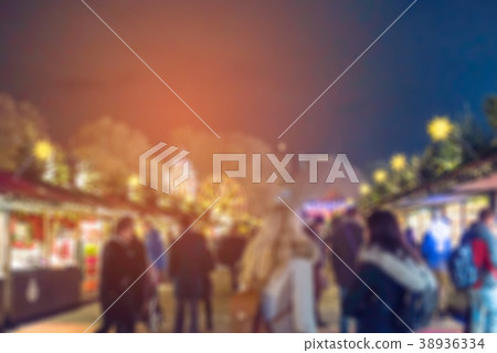 Blurred image of People in Winter Wonderland Blurred image of People in Winter Wonderland 38936334