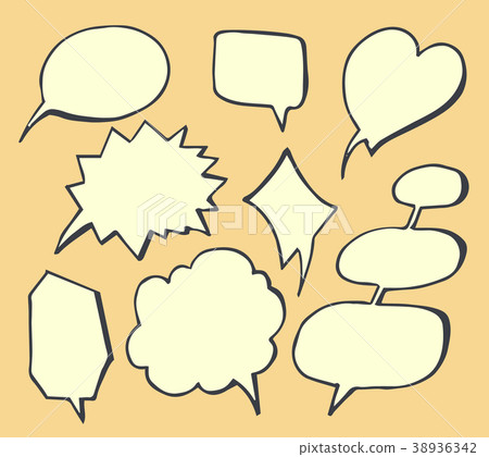 Thought Bubbles Hand Drawn Vector Illustration 38936342