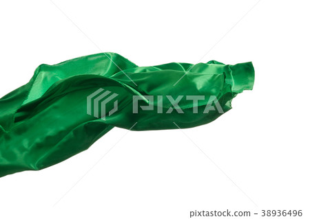 Smooth elegant transparent green cloth separated Smooth elegant transparent green cloth separated 38936496